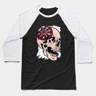 Skull Dartboard Baseball T-Shirt